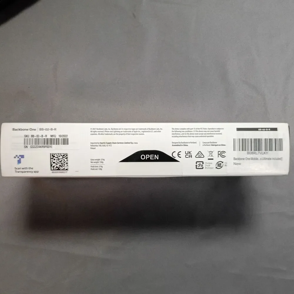 Backbone One Controller for iPhone Lightning Compatible BB-02-B-R with hard case